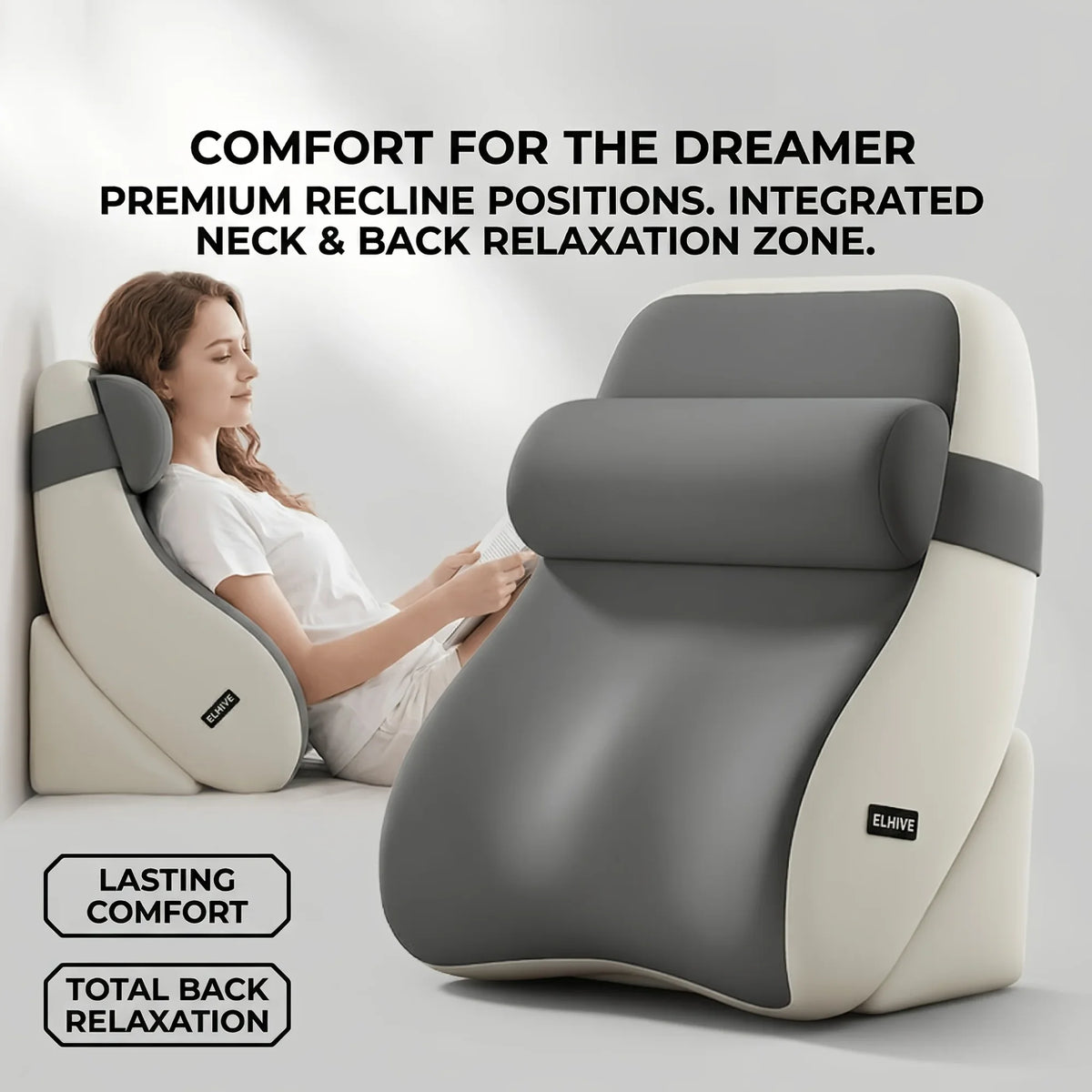 Premium Memory Foam Reading & Lounge Pillow
